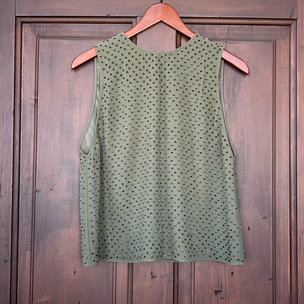 Alice + Olivia sequins tank green 4